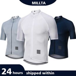 MILLTAG 2021 Pro Team Summer Men Cycling Jersey Clothes Bicycle BIke Downhill Breathable Quick Dry Reflective Shirt Short Sleeve H1020
