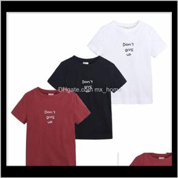 Tees Baby Clothing Baby Maternity Drop Delivery 2021 Summer Boys Girls Short Sleeve Tshirts Cotton Children Letters Printed Tshirt Kids Tops