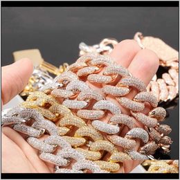 Necklaces & Pendants Drop Delivery 2021 Luxury Designer Jewellery Mens Necklace Cuban Link Hiphop Iced Out Chains Hip Hop 2Cm Big Thick Bling D