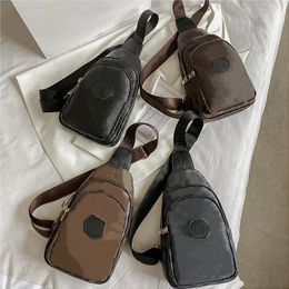 Travel Hiking Cross Body Messenger bags Men's Large Capacity Chest Sling Bag Solid Men Split Leather Fanny Pack