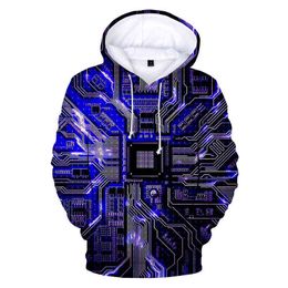 Electronic Chip 3D Printed Men's Hoodies Unisex Hooded Sweatshirts Funny Tracksuit Men Women Hip Hop Fashion Casual Hoodie 211106