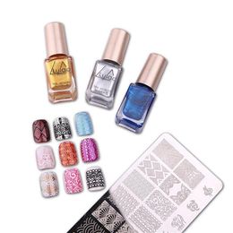 nail polish for stamps UK - Lulaa New 6ML Stamp Polish Nail Polish & Stamp Polish Nail Art 12 Colors Optional Stamping Nail Lacquer Spray Vernis a33