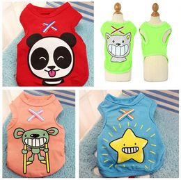 Personality Panda Dog Apparel Sublimation Pet Clothes Vest Waistcoat Spring Summer Dogg Vests Ventilation Non Stick Hair Shirt for Small Dogs Big Mouth Cat S A30