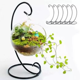 Micro Landscape Ecological Bottle Iron Frame without Vases Wrought Irons Hanging Plant Flower Stand Wedding Home Decoration Supplies WLL664