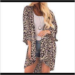 & Shirts Clothing Apparel Drop Delivery 2021 Womens And Vintage Leopard Print Ladies Tops Sleeve Long Blouses Woman Clothes Dbj2Z