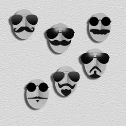 Jewelry Pouches, Bags Human Shape Sunglasses Wall Foam Display Nose Moustache Glasses Storage