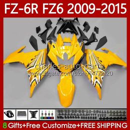 OEM Fairings For YAMAHA FZ 6R 6N 6 FZ6 R N 600 FZ-6R FZ600 FZ6R 2009 2010 2011 2012 2013 2014 2015 Body 103No.120 FZ-6N 09 10 11 12 13 14 15 FZ6N 09-15 Bodywork Light Yellow Kit