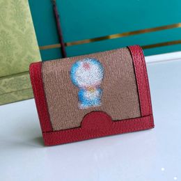 doraemon box Australia - Wallet Women Cartoon Anime Bags Fashion Cute Doraemon Pattern Coin Purse Buckle Card Holder With Box