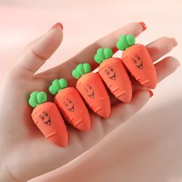 2pcs Mini Carrot Erasers Miniature Vegetables Pencil Erasers for Kids Children Party Favours School Classroom Rewards & Supplies