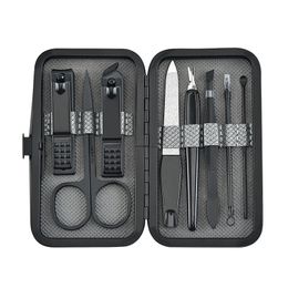 Cartoon stainless steel nails clipper set pedicure knife 7 8 9 pieces sets, beauty pliers, full nail manicure 3 Colours