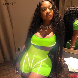Two Piece Set Women Sexy Outfit Summer Clothing Office Tracksuit Female Crop Top Shorts Sets Sportswear S1734234 210712