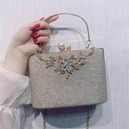 Handbag Women Wedding Silver Clutch Evening Bag Luxury Designer Crystal Shoulder Vintage Female Purse ZD1422