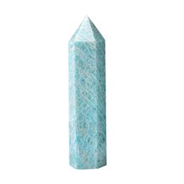 Decorative Objects & Figurines 1pc Natural Amazonite Crystal Point Meditation Healing Stone Reiki Obelisk Wand Ornament For Home Decor Pyram