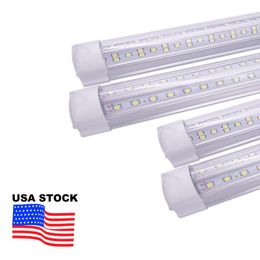 Stock In US + 8ft led tubes light 144W Integrated T8 tube 8 feet double Sides 768 LEDs 14400 Lumens AC 110-240V USALIGHT