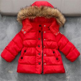 Toddle Boys Girls Down Coat Great Quality Kids Hooded Cotton-padded Parka Coats Child Jackets Children Outwear Boy Jacket