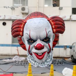 Customised Halloween Decorative Inflatable Clown Head Model 3m/4m Air Blown Evil Droll Skull Balloon For Club And Bar Decoration