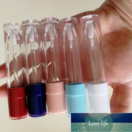 Wholesale Makeup Lipgloss packaging 8ml empty lipgloss tubes round Clear lip gloss bottles Containers red pink lip gloss tube LZ0191