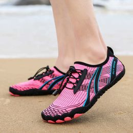 2021 Men Women Aqua Shoes Sneakers Quick Dry Swimming Footwear Unisex Outdoor Breathable Upstream Beach Shoes Y0714
