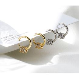 Hoop & Huggie Ins Shinny Women Small Zircon Earrings Dazzling CZ Stones Versatile Female Accessories High Quality Fashion Jewelry