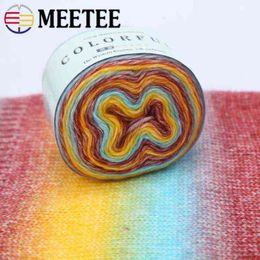 1PC Meetee 2pcs(1pc=100g) Cashmere Blended Gradient Yarn Hand Knitting Scarf Sweater Wool DIY Cardigan Silk Yarns Crafts Accessories Y211129