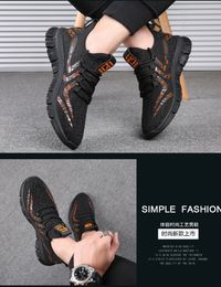 Dimeisen spring men's shoes breathable 2021 new mesh fly woven casual sports old shoes large size men's trendy shoes PF121