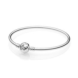 2021 NEW 100% 925 Sterling Silver Classic Bracelet Clear CZ Charm Bead Fit DIY Original Fashion Bracelets factory Free Wholesale Jewellery Gift1321