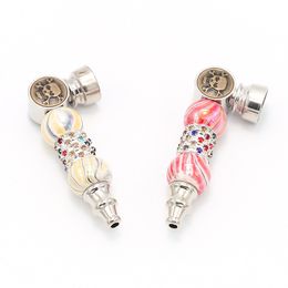 Exquisite portable color multi-style pipes with drill skull head and removable filter screen for smoking