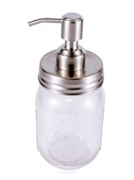 100 Sets DIY Mason Jar Soap Dispenser Pump Lid And Collar For Mason Liquid lotion Pump HY-01B280S