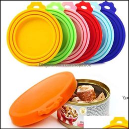 Dog Bowls & Feeders Supplies Pet Home Garden 6 Colors Sile Food Sealed Cans Lids Size Fit 3 Standard Can Lid Gwd11946 Drop Delivery 2021 Nzt