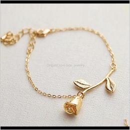 Tennis Jewelryfashion Chain Wristband Bracelets Charming Women Jewellery Gifts Chic Rose Flower Bracelet Bangle Shellhard Drop Delivery 2021 Z2