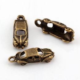 Alloy Car Charms Pendants For Jewellery Making Bracelet Necklace DIY Accessories 7*22*6mm Antique bronze 200Pcs A-290