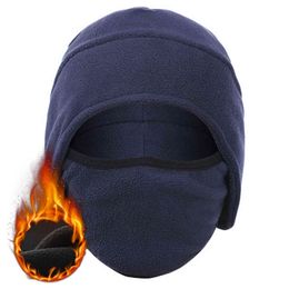 Motorcycle Mask Winter Cycling Cap Windproof Thermal Ski Cap Running Skiing Motocycle Riding Hat Men MTB Bike Cycling Headwear Y21111