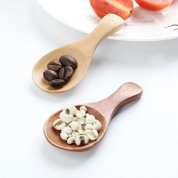 Spoons Mini Wooden Spoon Kitchen Sugar Tea Coffee Spice Wood Scoop Small Condiment Tableware Utensils Cooking Tool