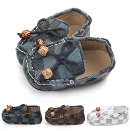 New Fashion Newborn Baby Boy Shoes Moccasins Patch Unisex Slip-On Plaid Casual New Born Toddler Baby Girl Flats Shoes 0-18M