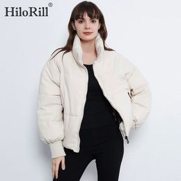 Solid Color Fashion Winter Parka Women Long Sleeve Zipper Thick Warm Parkas Coat Casual Down Jacket With Pockets 210508