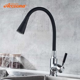 Accoona Arrival Kitchen Faucet Silica Gel Any Direction Rotation Cold and Water Mixer A4890-4 A9890F-1 210724