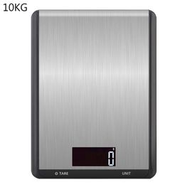 Large Stainless Steel Electronic Kitchen Scale 5KG 10KG 1g Slim Baking Scales 210915