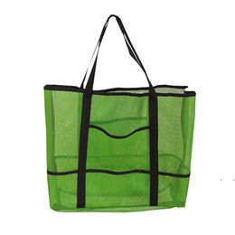 Beach Handbag Outdoor Mesh Tote Storage Bags A Large Network Wash Bag Sport Swimming Handbags Travel High-capacity Pouch CCD7959
