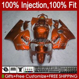 Injection mold Fairings For KAWASAKI NINJA ZX1200 C ZX 1200 12R 1200CC ZX 12 R 1200 CC 00-01 Bodywork 2No.60 ZX1200C ZX12R 00 01 ZX-12R 2000 2001 OEM Body Kit orange glossy