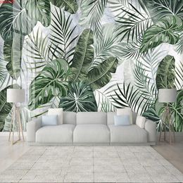 Custom Photo 3D Mural Wallpaper Tropical Plant Leaves Wall Decor Painting Bedroom Living Room TV Background Fresco Coveringgood quatity