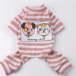 wholesale couples pajamas Canada - and Spring Summer Home Service Four Feet Two Pet Clothes Cat Couple Models Dog Pajamas Air Conditioning