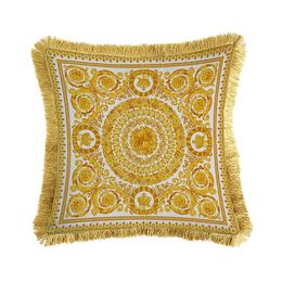 Fashion Luxury Velvet Tassel Cushion Covers Soft Animals printed Pillow Cover Pillowcase Home Decorative Sofa Throw Pillows