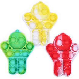 Fidget Toys Christmas Tree Push Bubble Sensory Autism Special Needs Stress Reliever Squeeze Decompression Toys for Kids Family DHL