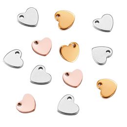 20Pcs/lot Stainless Steel Heart Charm Stamping Blank Pendant DIY Jewellery Making For necklace or Bracelet or Anklet