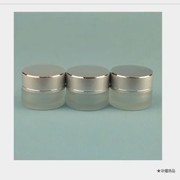 5pcs/Lot Promotion15g Frosted Glass Cream Jar 1/2OZ Cosmetic Small Refillable Bottle 15ml Vial Facial Mask Container