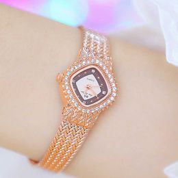 Women Luxury Brand Watch Rose Gold Diamond Ladies Wrist Watches Dress Bracelet Female Wristwatches For Women Reloj Mujer 210527