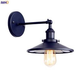 Wall Lamps IWHD Mirror Vintage Lamp LED Edison Living Room Wandlamp Loft Retro Black Sconce Stair Light Lamparas De Pared