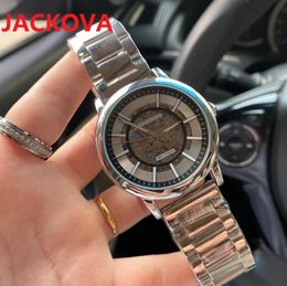 Mens Mechanical Automatic Hollow Skeleton Watches 41mm Fine Stainless Steel male clock highend Self-wind sapphire super luminous factory Wristwatches