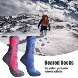 2pcs Universal Travel Outdoor Sports Running Hiking Riding Camping Soft Breathable Snowboard Elastic Winter Ski Socks Keep Warm Y1222