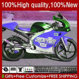 Motorcycle Body For Aprilia RS-250 RS RSV 250 RS250 RR R RS250R 95 96 97 24No.147 Blue Green RSV-250 RSV250R RSV250 1995-1997 RSV250RR RS250RR 1995 1996 1997 Fairing